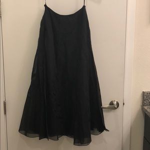 Ellen Tracy Black Layered Formal Skirt